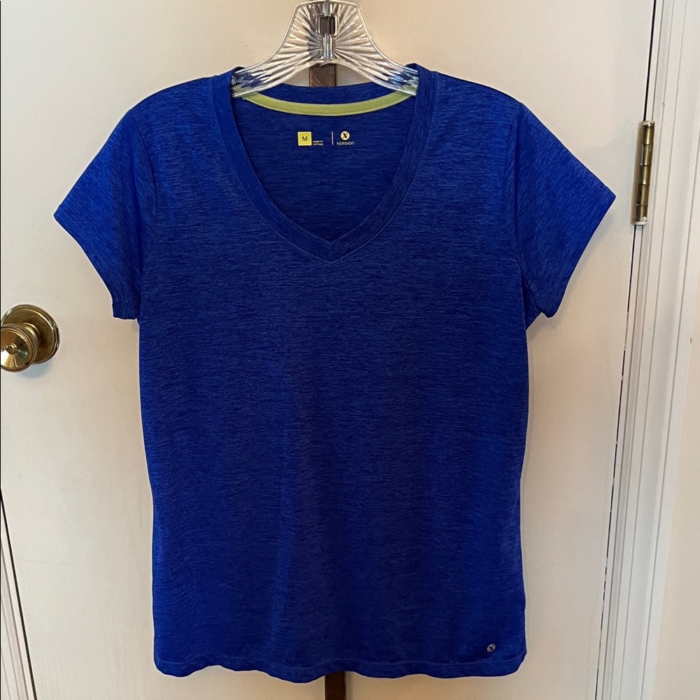 Xersion Women's  Blue Short Sleeve Top
